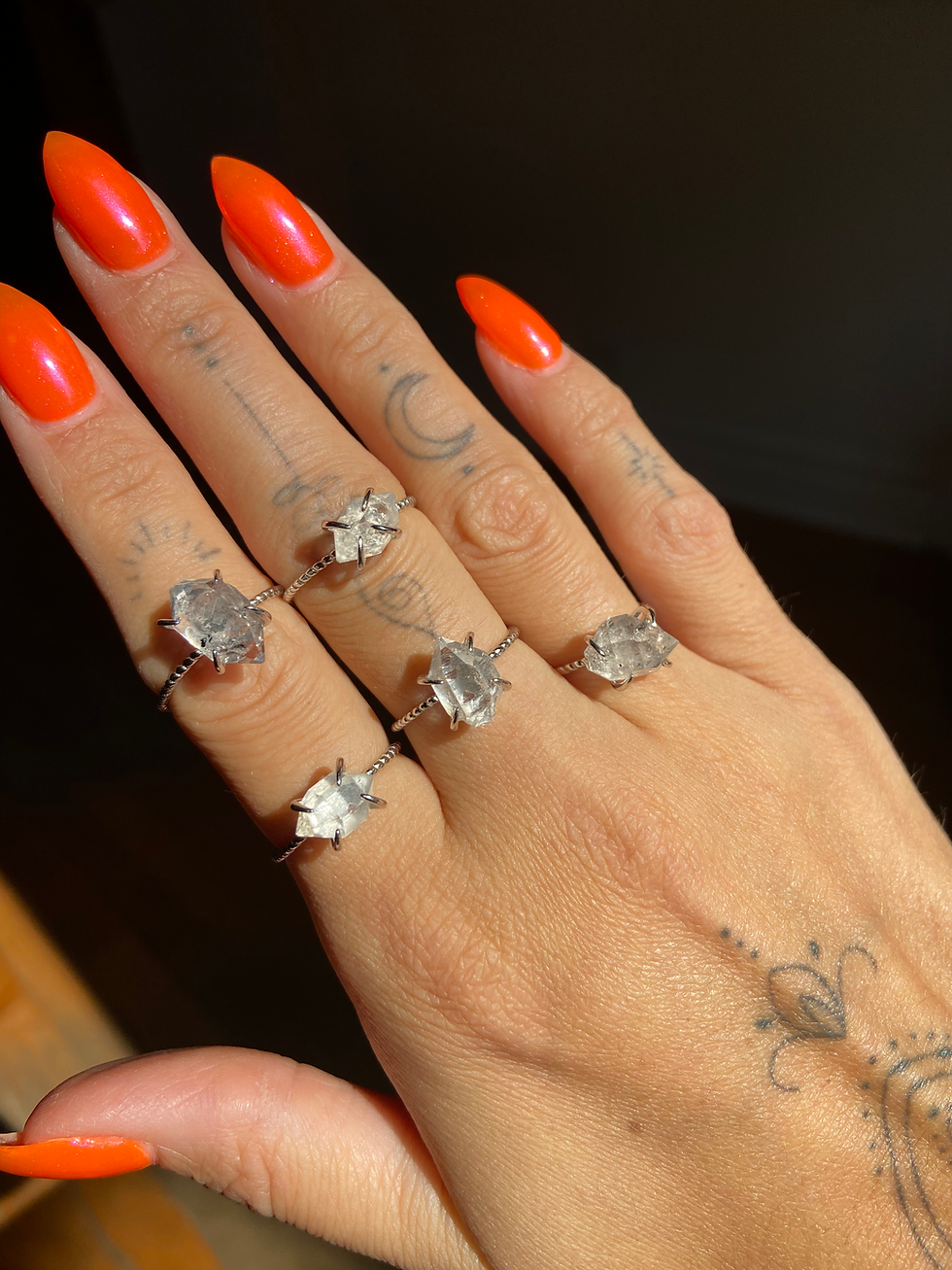 Thumbnail: Herkimer Diamond Rings Adjustable