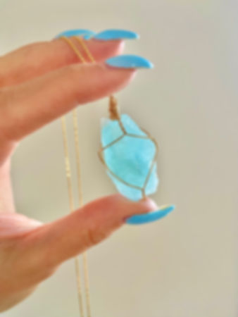 Raw Aquamarine Necklace