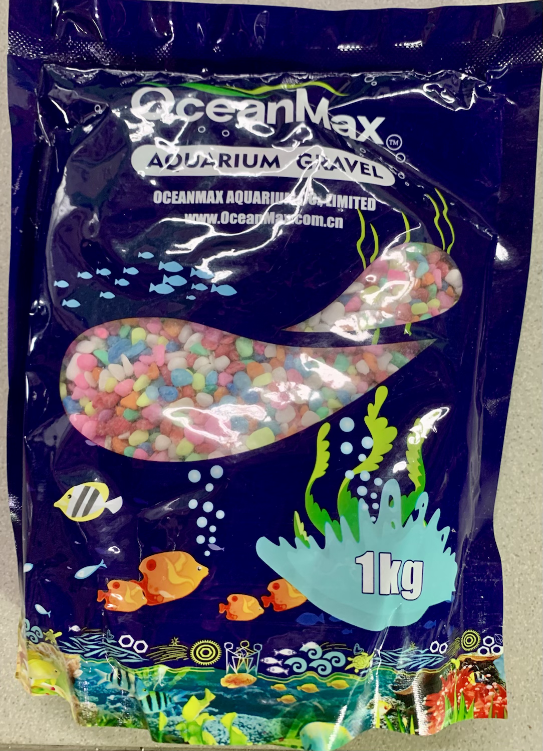 OceanMax Aquarium Gravel - colourfull / 1 kg 