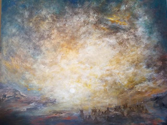The Settlement of spirits 24x30 $1000