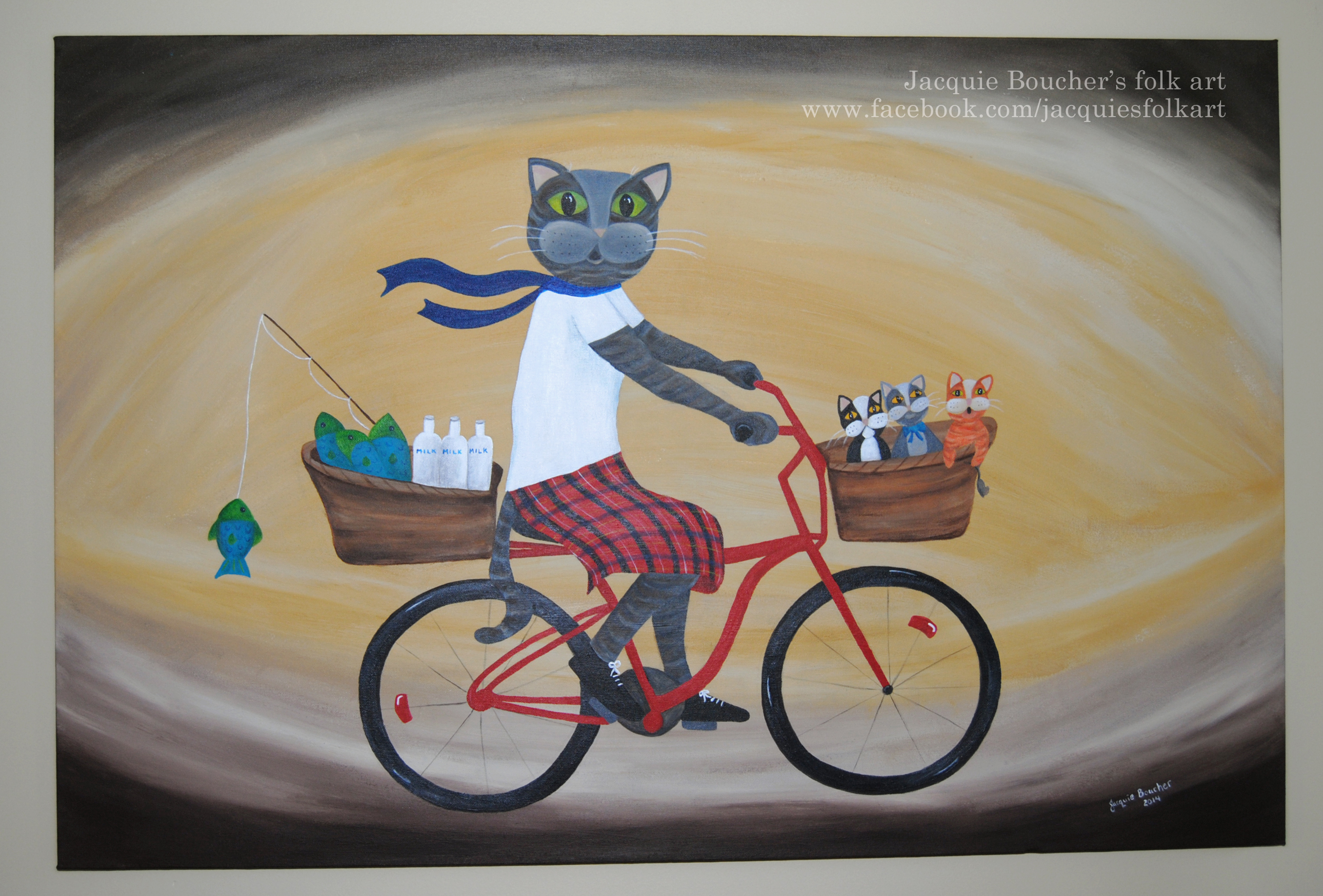 Cat on a bike