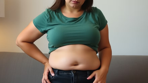 bloated woman
