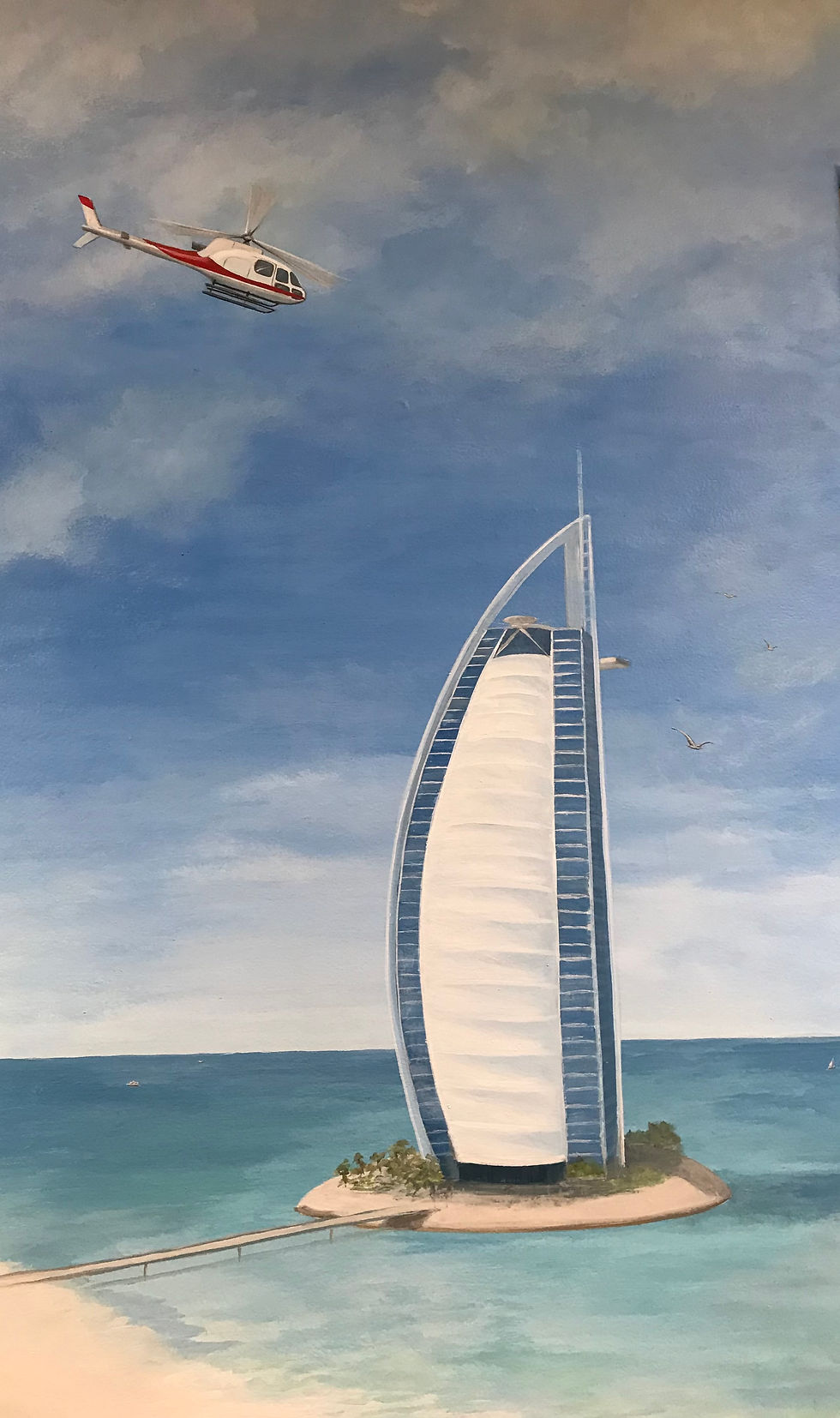 Travel-themed mural - Burj Al Arab