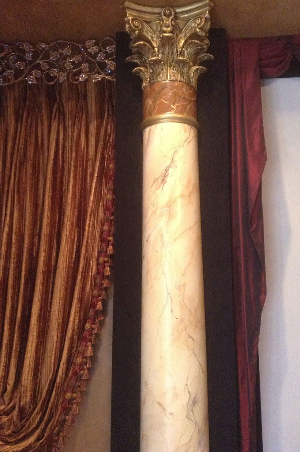 Faux marble in home theatre