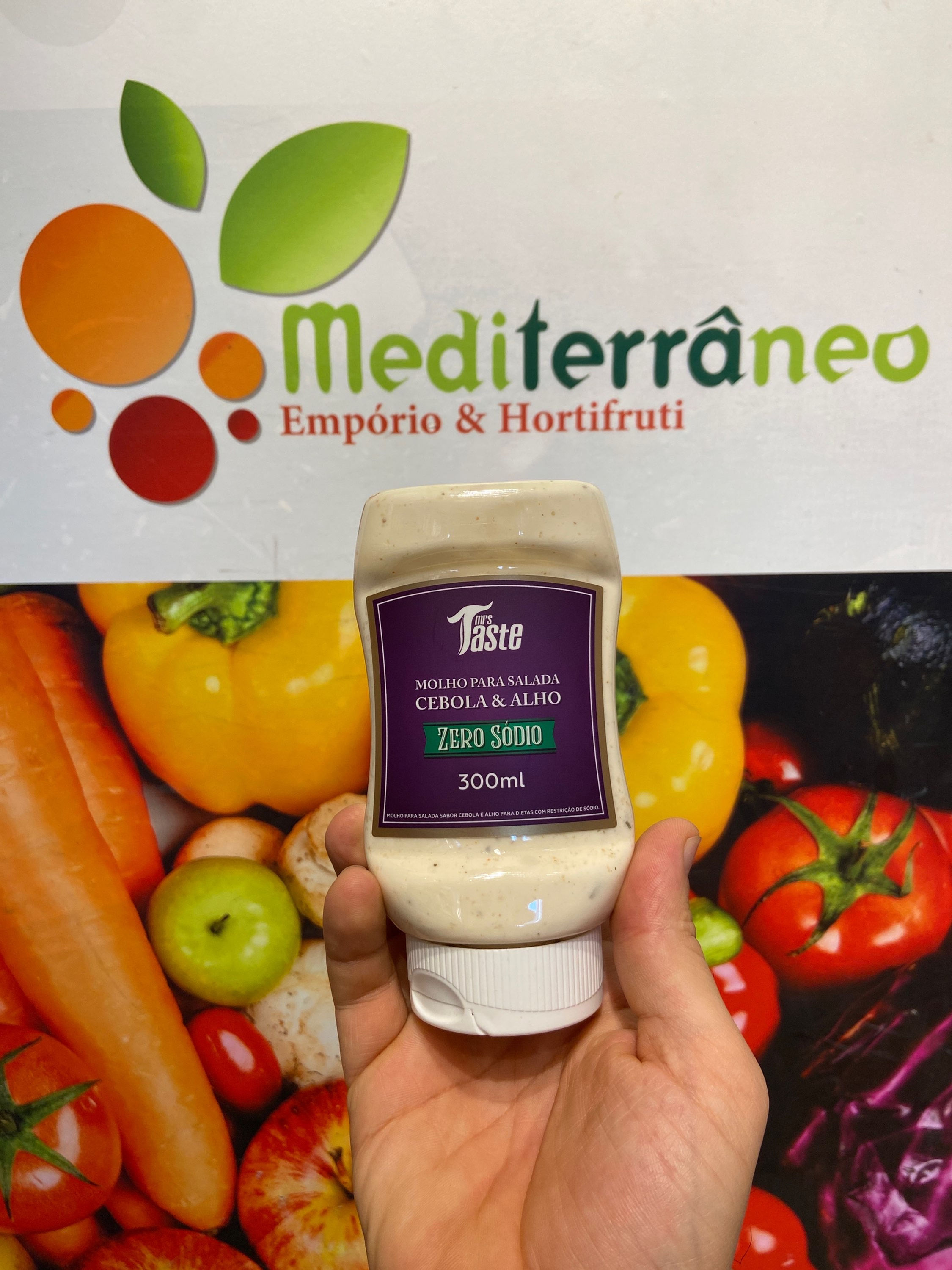 Molho cebola e alho zero sódio Taste 300ml