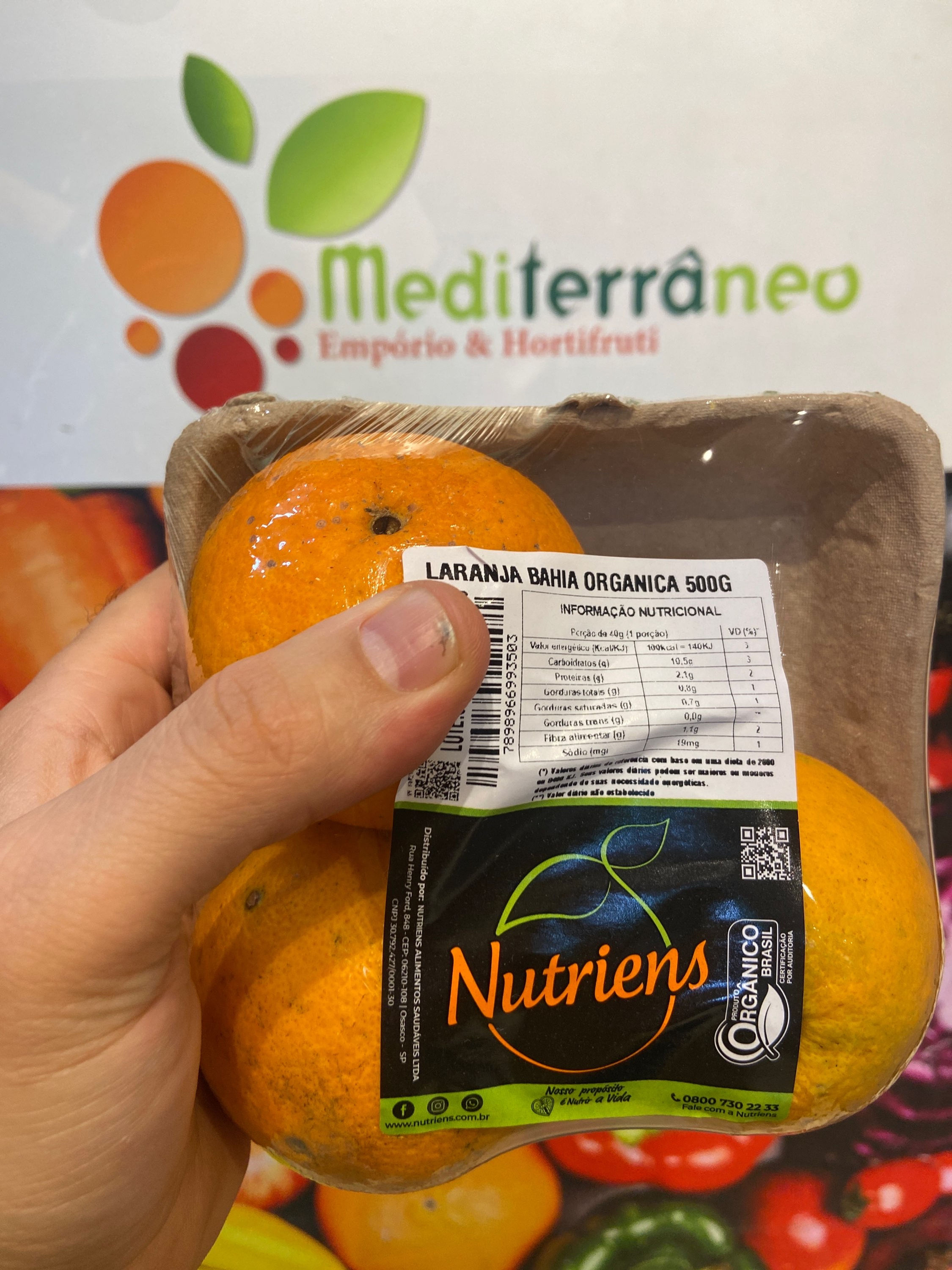 Laranja Bahia orgânica 500g