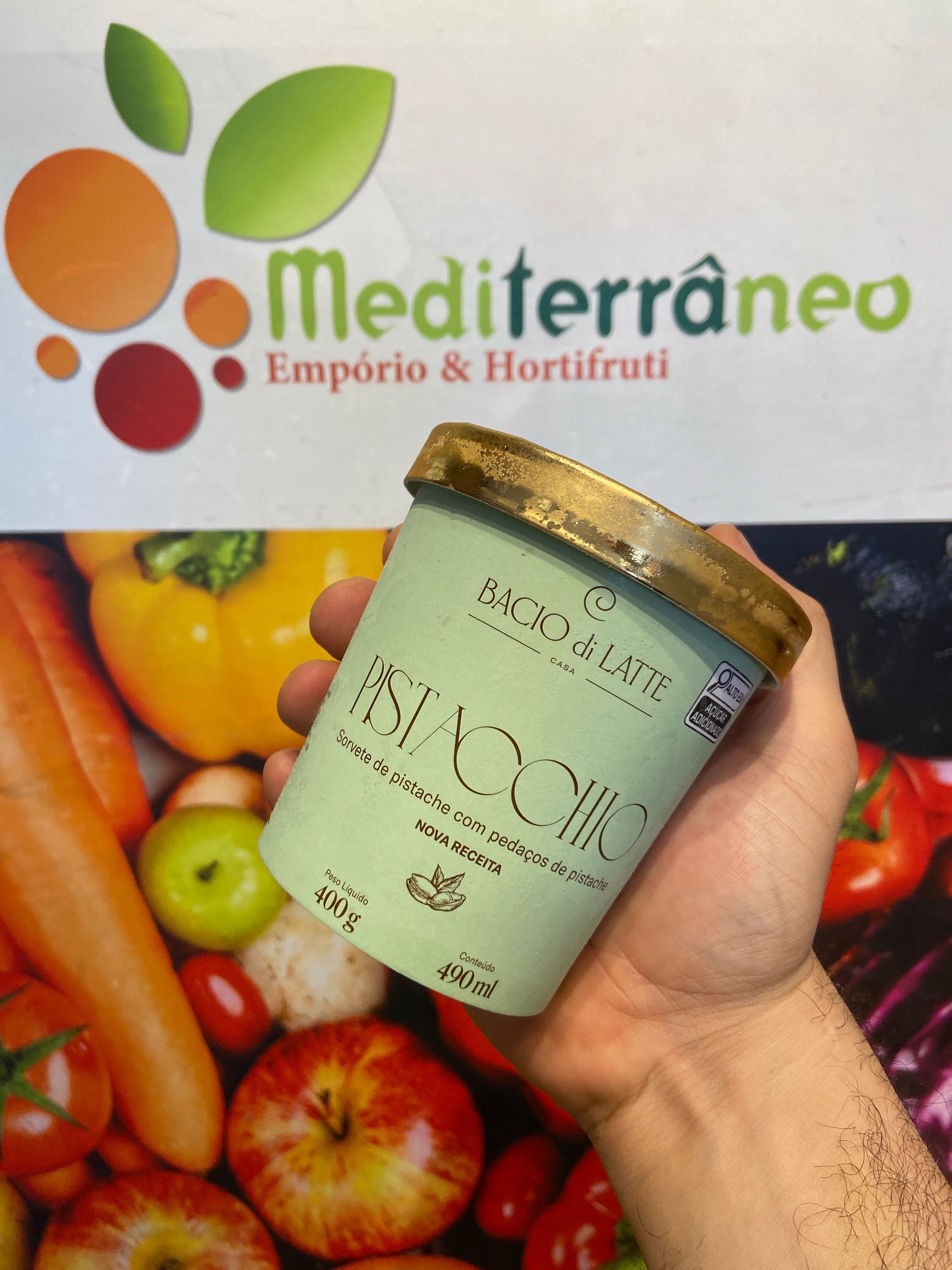 Sorvete de pistacchio Bacio di Latte 490ml