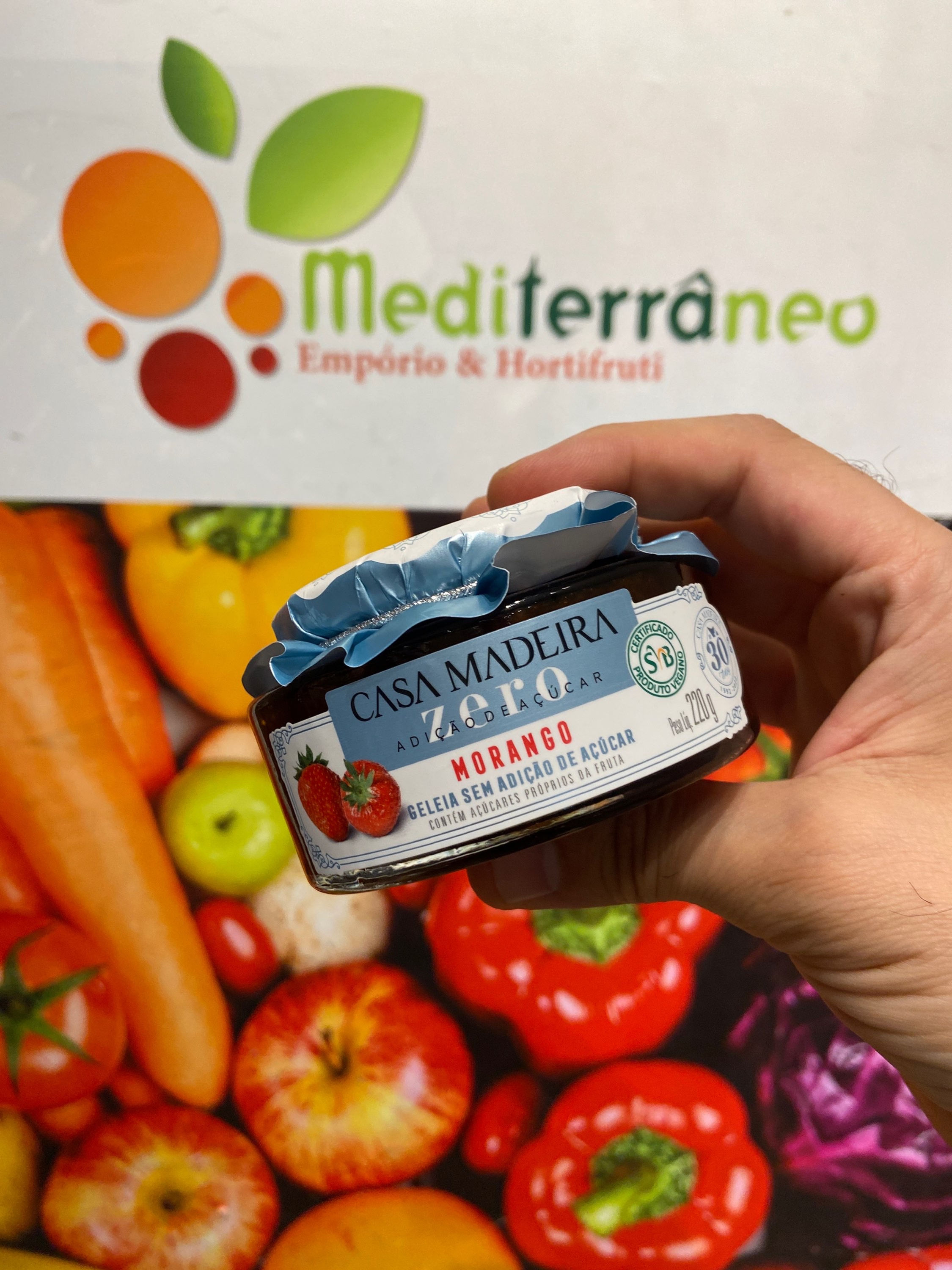 Geleia zero açúcar de morango Casa Madeira 220g