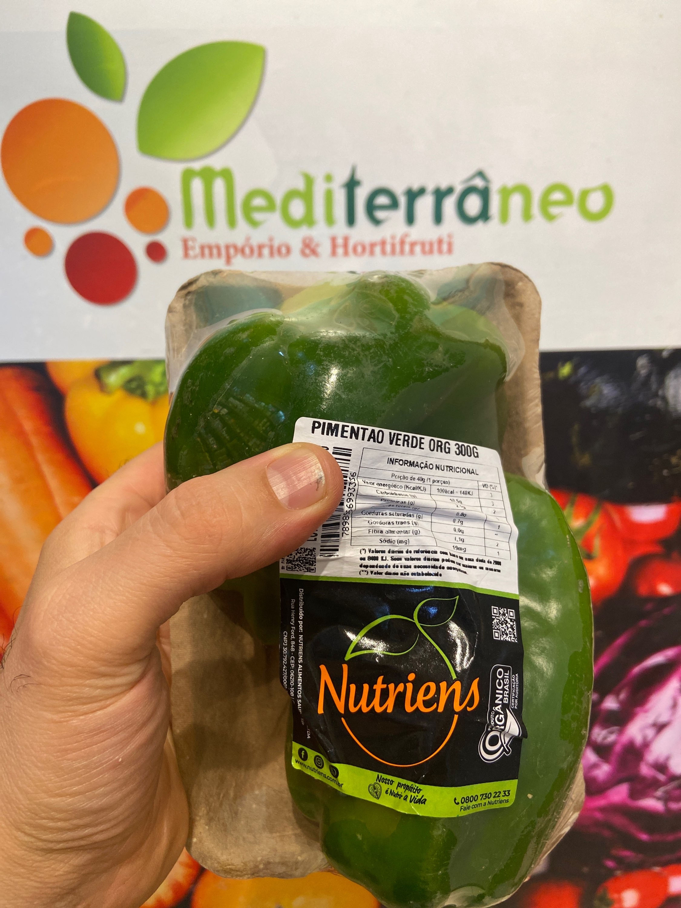 Pimentão verde organico 300g