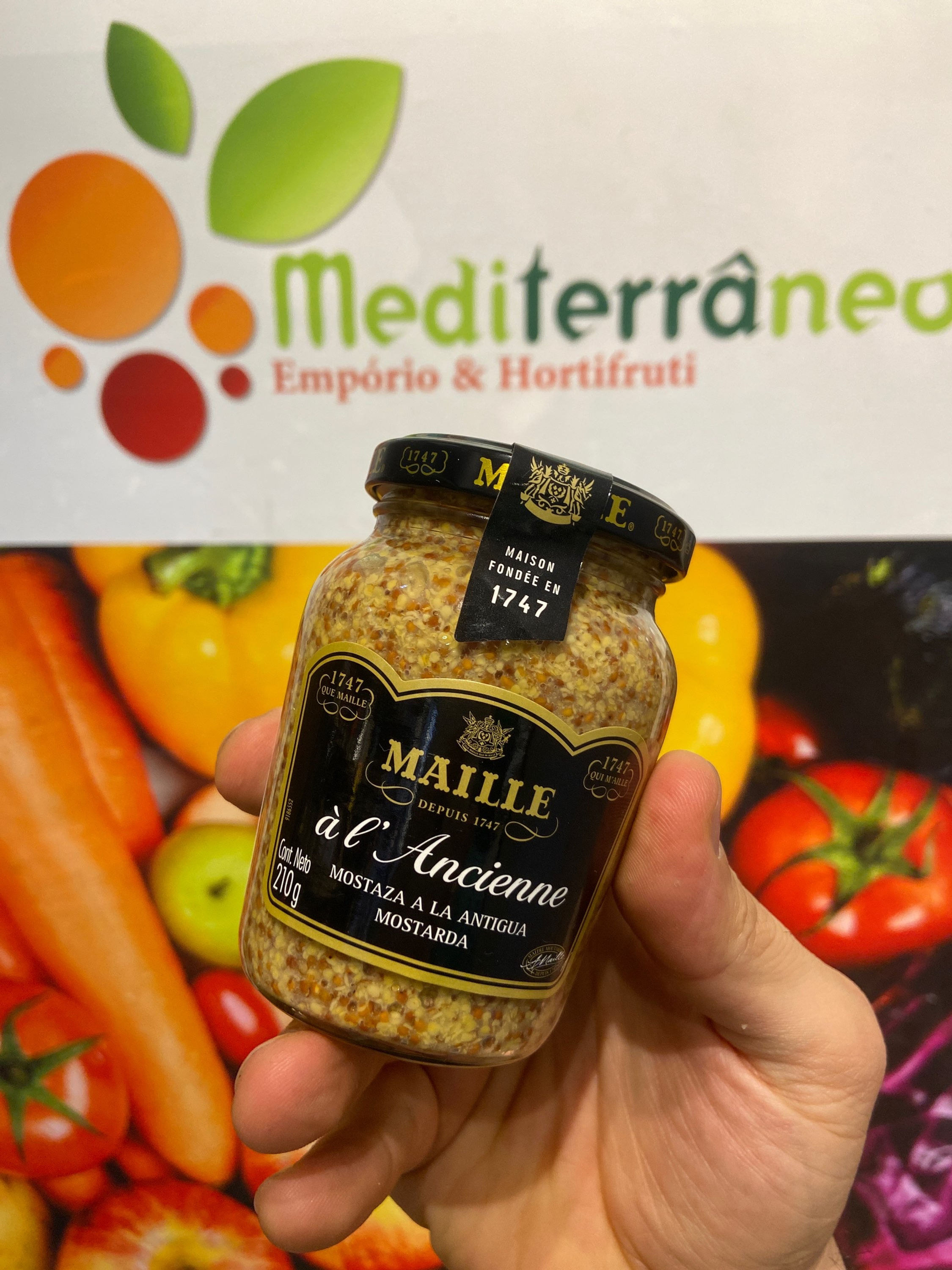 Mostarda Dijon em grãos Maille 210g