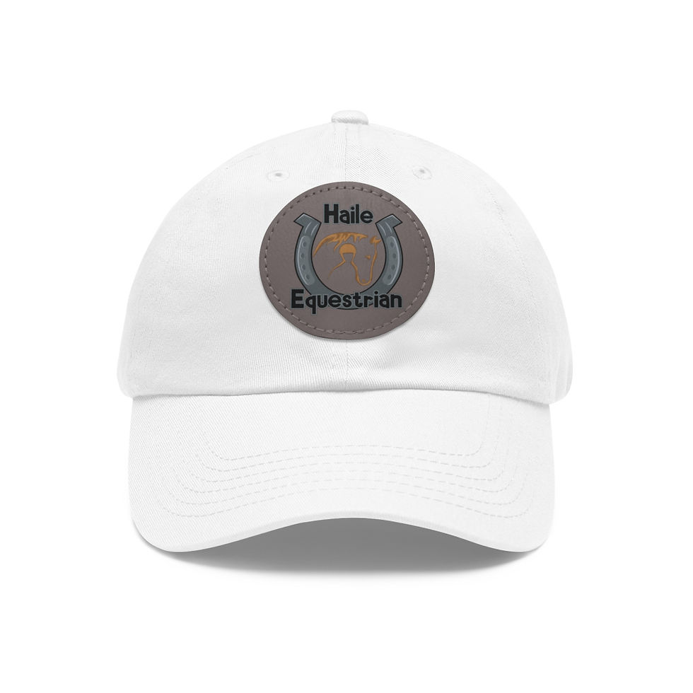 Thumbnail: Dad Hat with Leather Patch (Round)