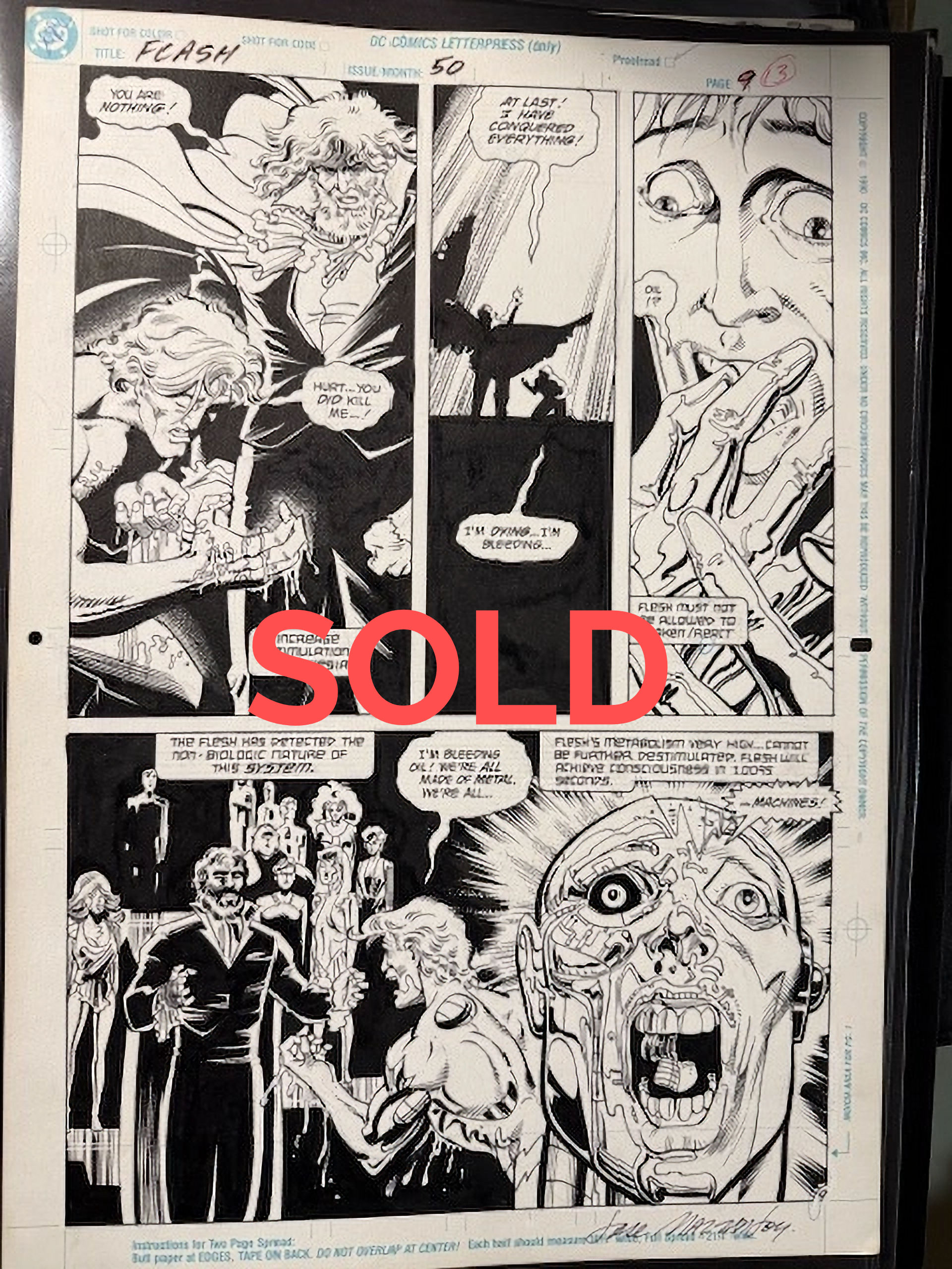 Original Comic Art   Flash  Wally West issue 50 pg 9