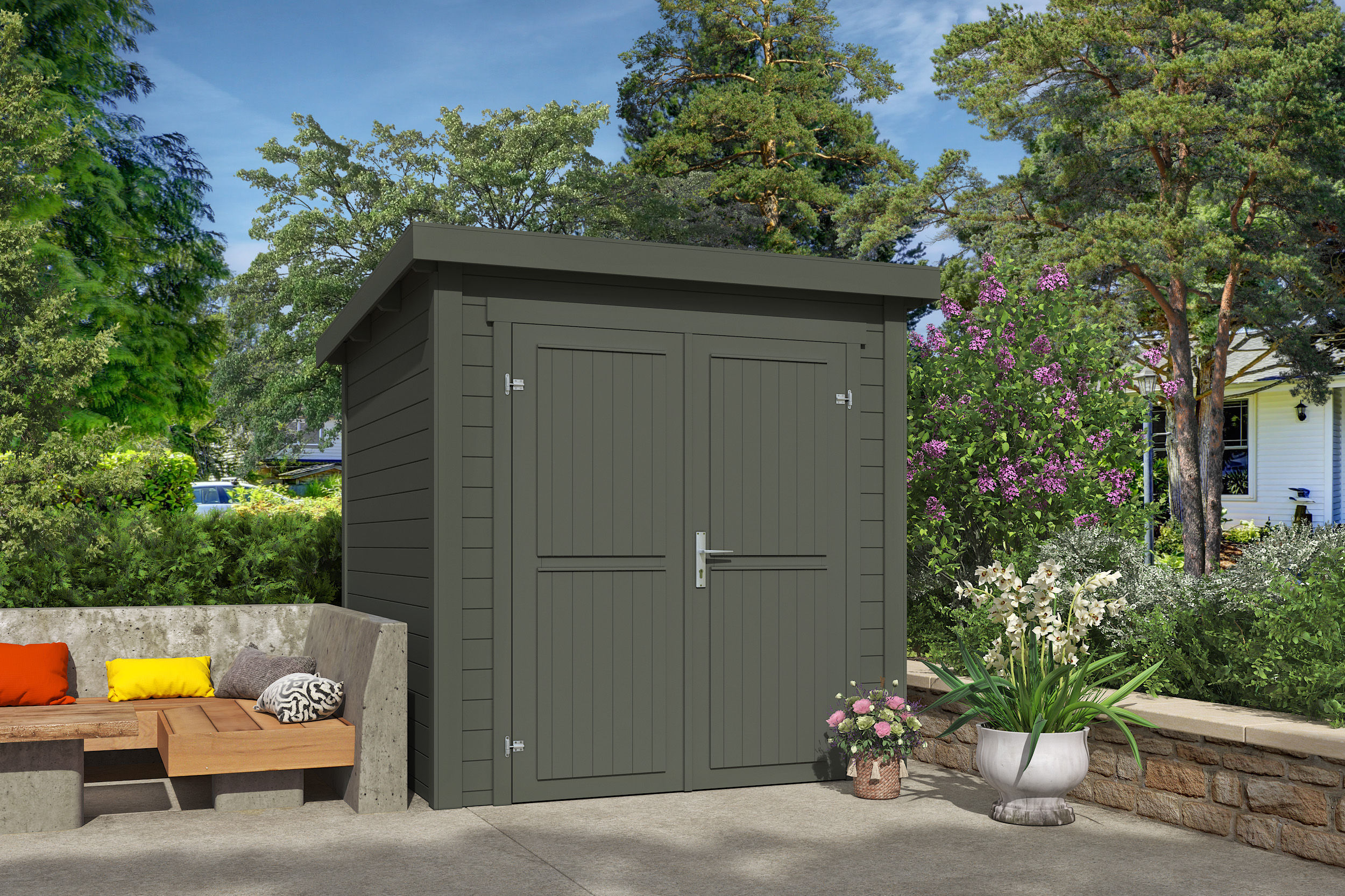 Sara 200x200 Green Grey