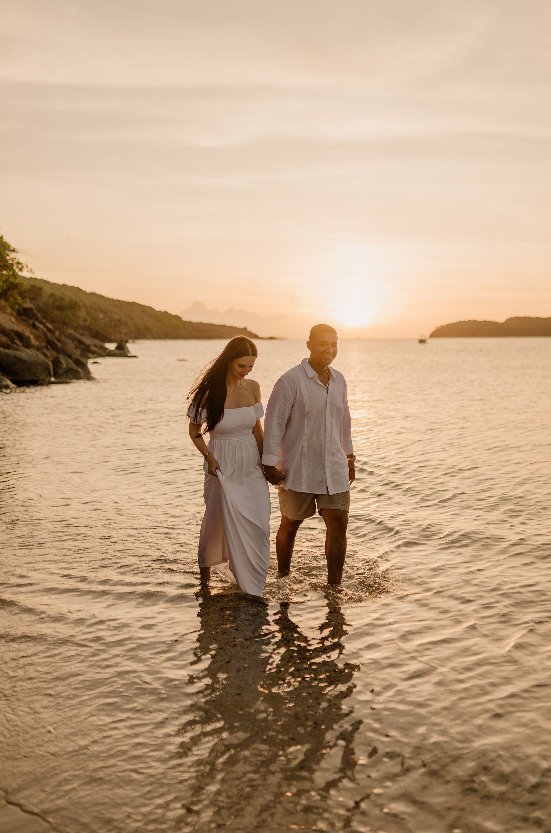 couple walking at the beach
