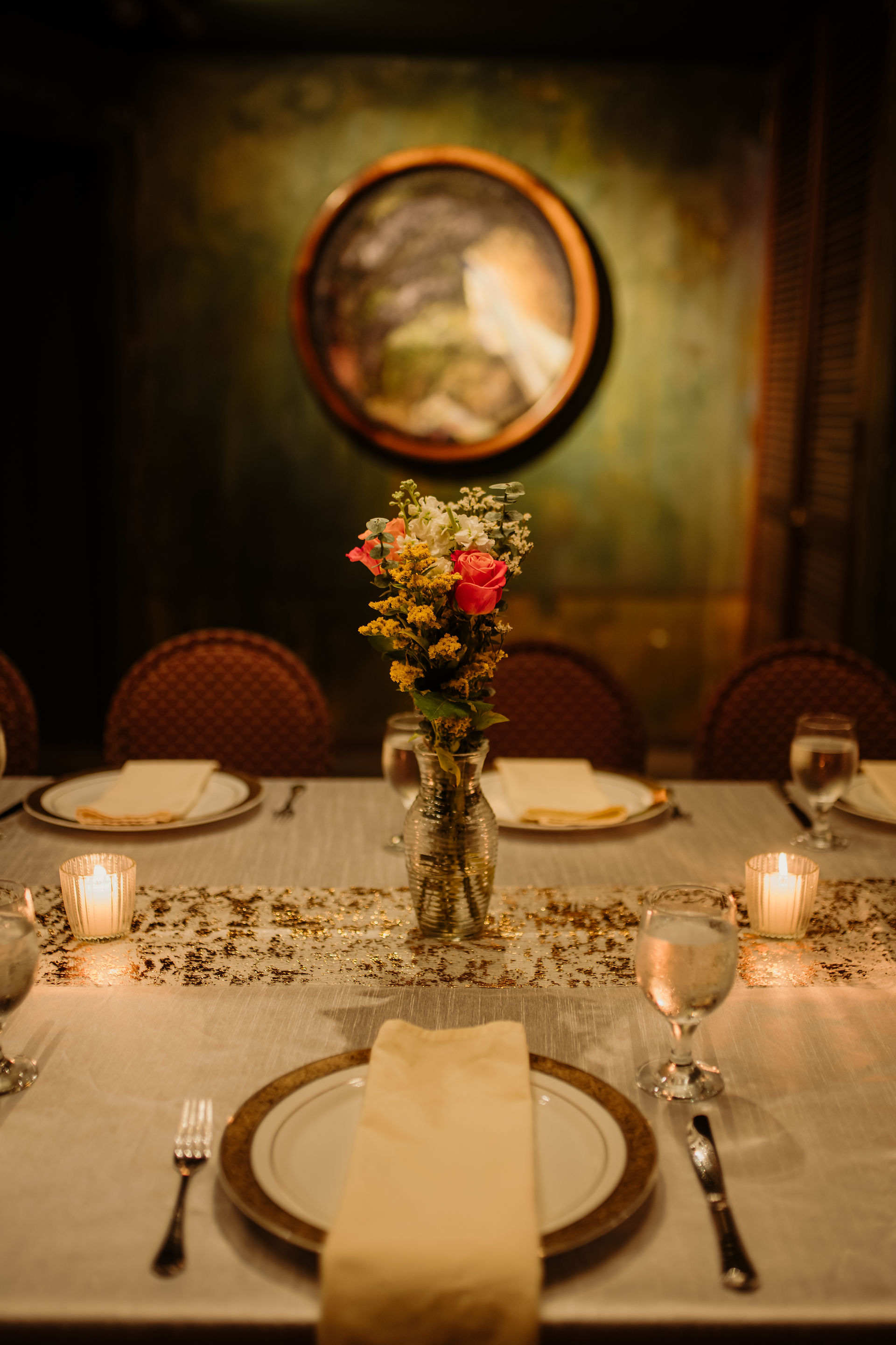 rehearsal dinner decor table