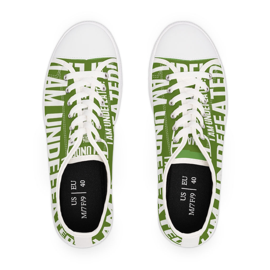 “IAM” Women's Low Top Sneakers (Green)