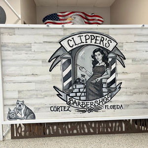 Clipper's Barbershop Cortez Fl Mural 