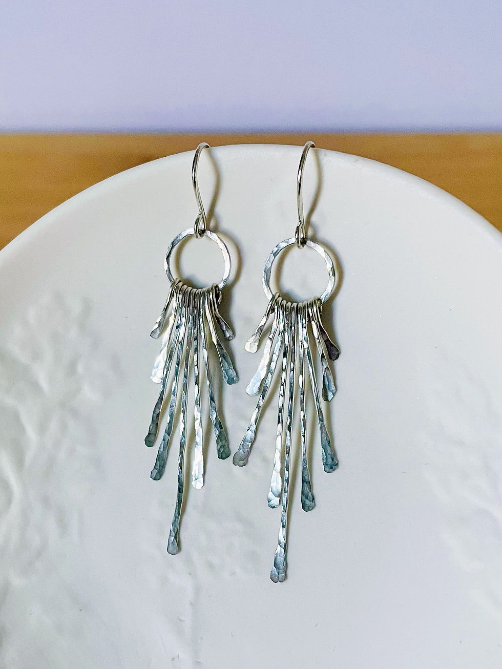 Thumbnail: Hammered Fringe  Earrings