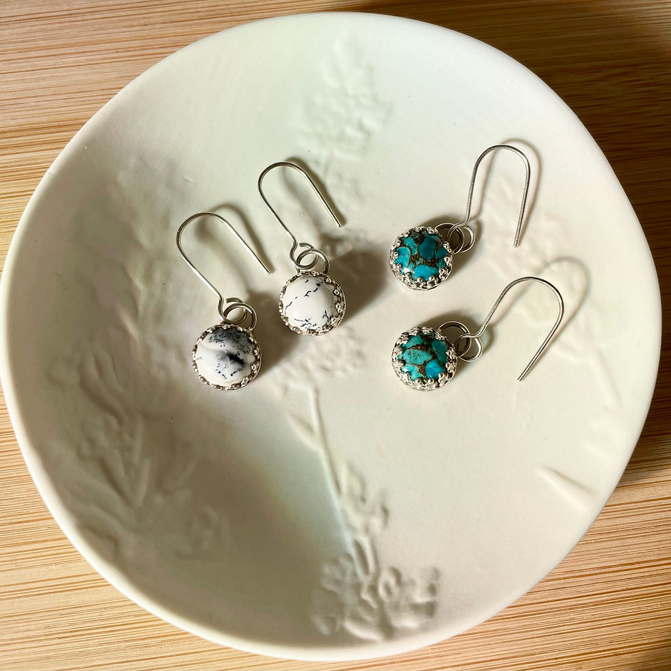 Thumbnail: Dendrite Opal Dangle earrings