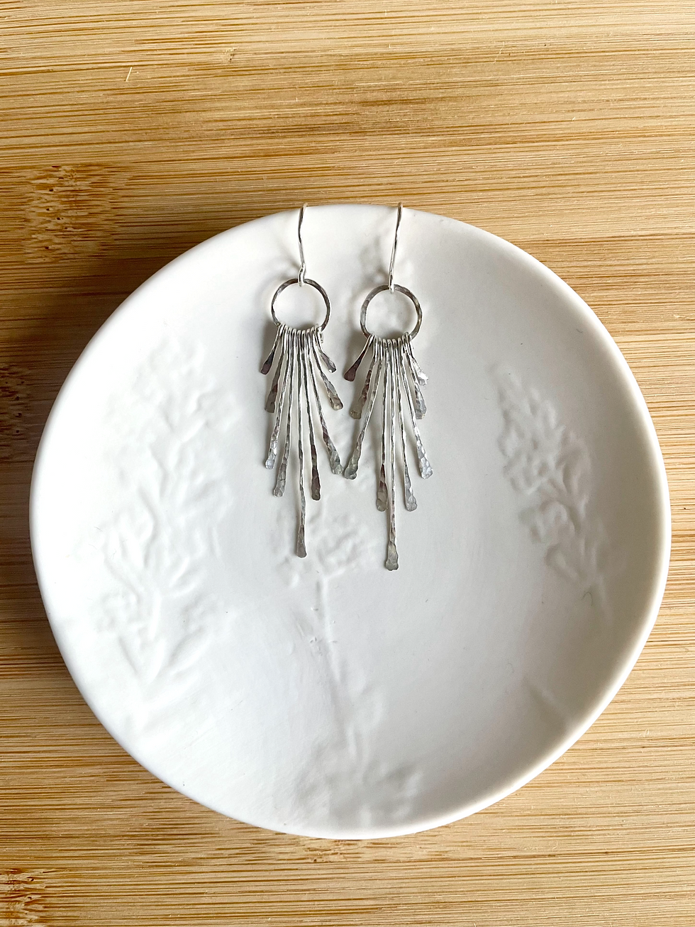 Thumbnail: Hammered Fringe  Earrings