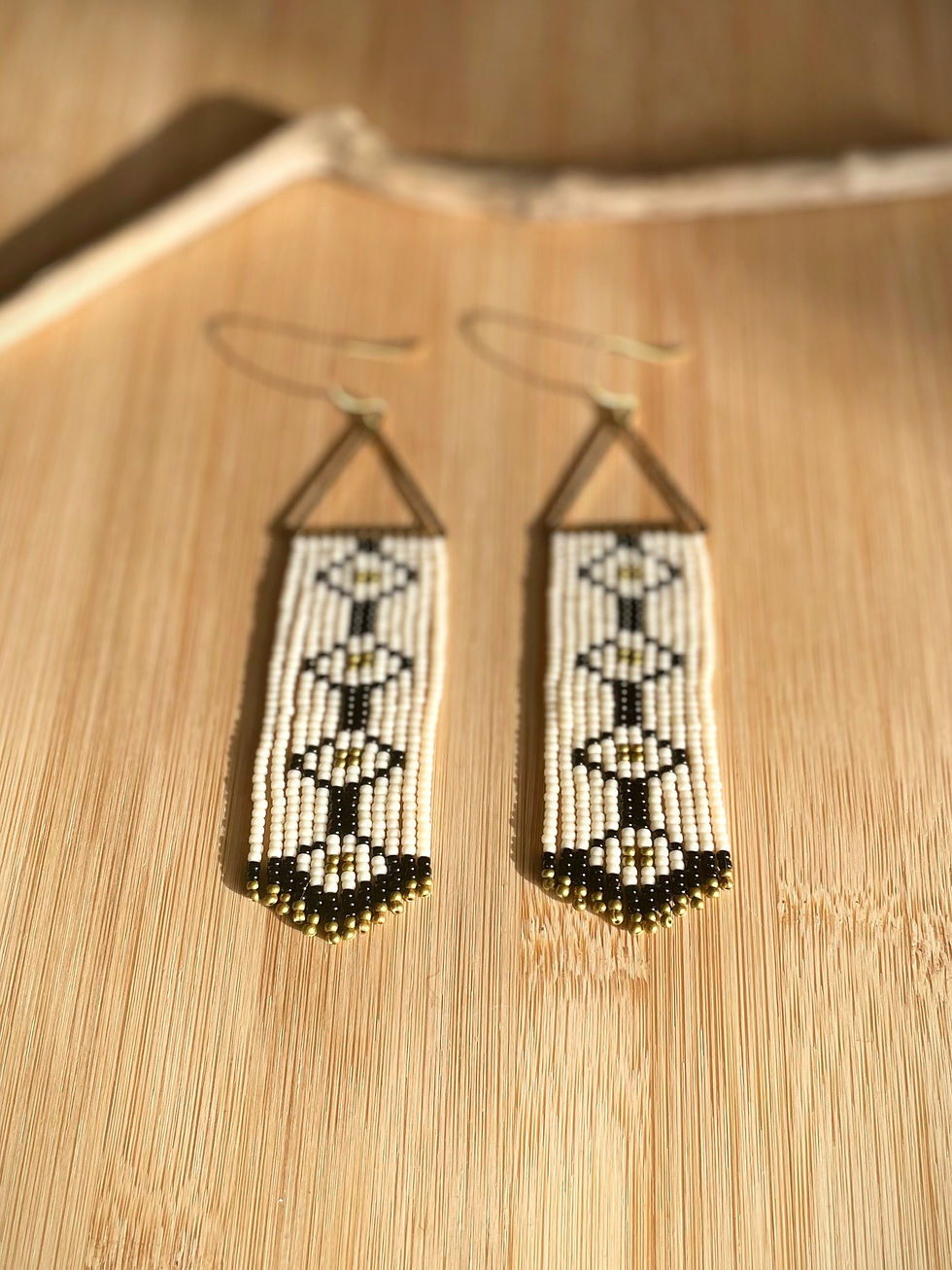Thumbnail: Beaded Aztec Earrings