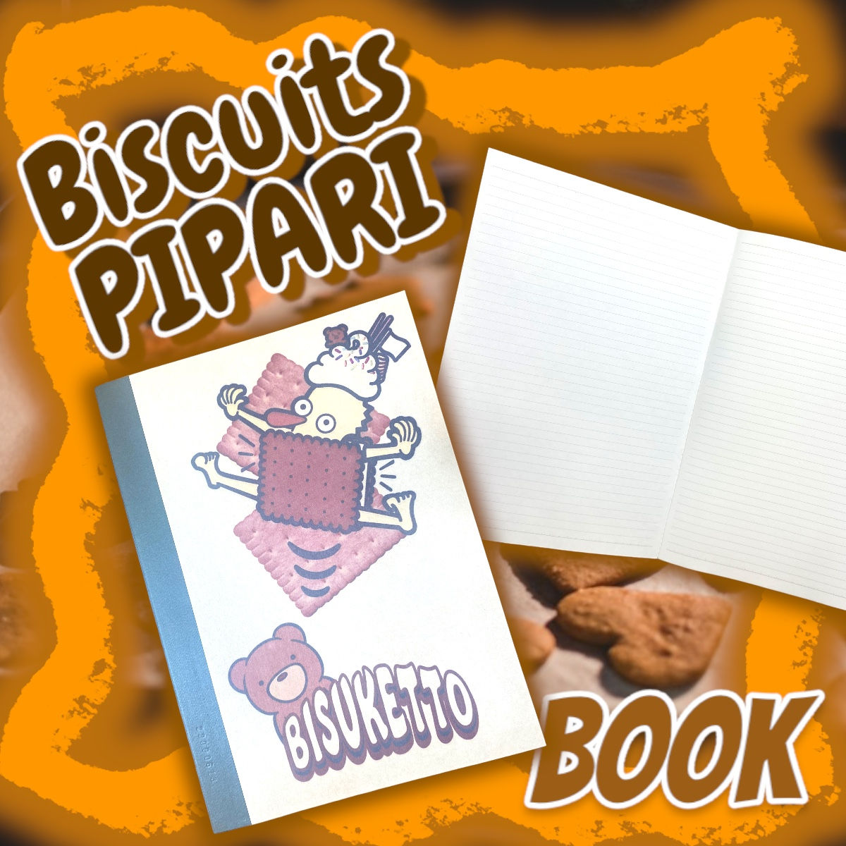 ☑︎ビスケットぴぱりノート🍪🧡✨