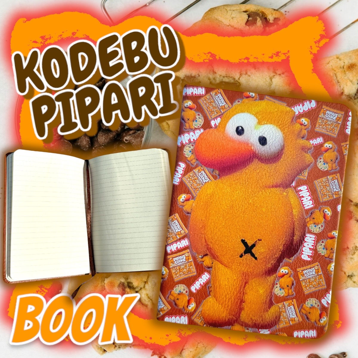 ☑︎コデブクッキーぴぱりハードカバーノート🌈🍪🧡【高品質🏆】