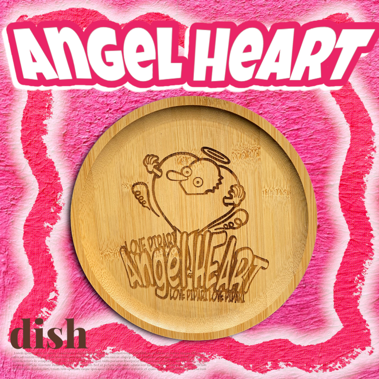 ☑︎【レーザー】エンジェルHeartぴぱりのBIGお皿❤️🥹🫰