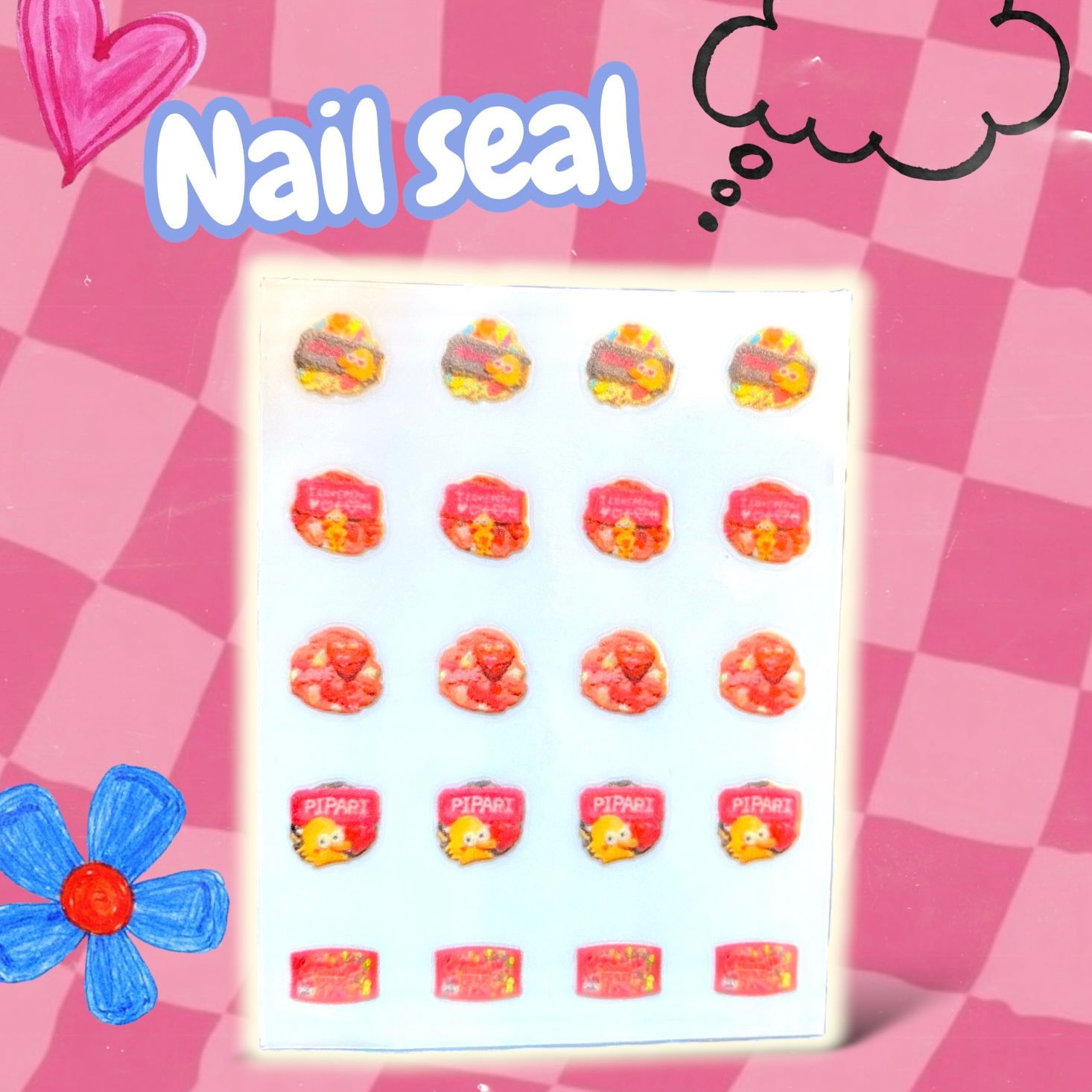 ☑︎LOVEクッキーPIPARIネイルシール🍪💖🌈