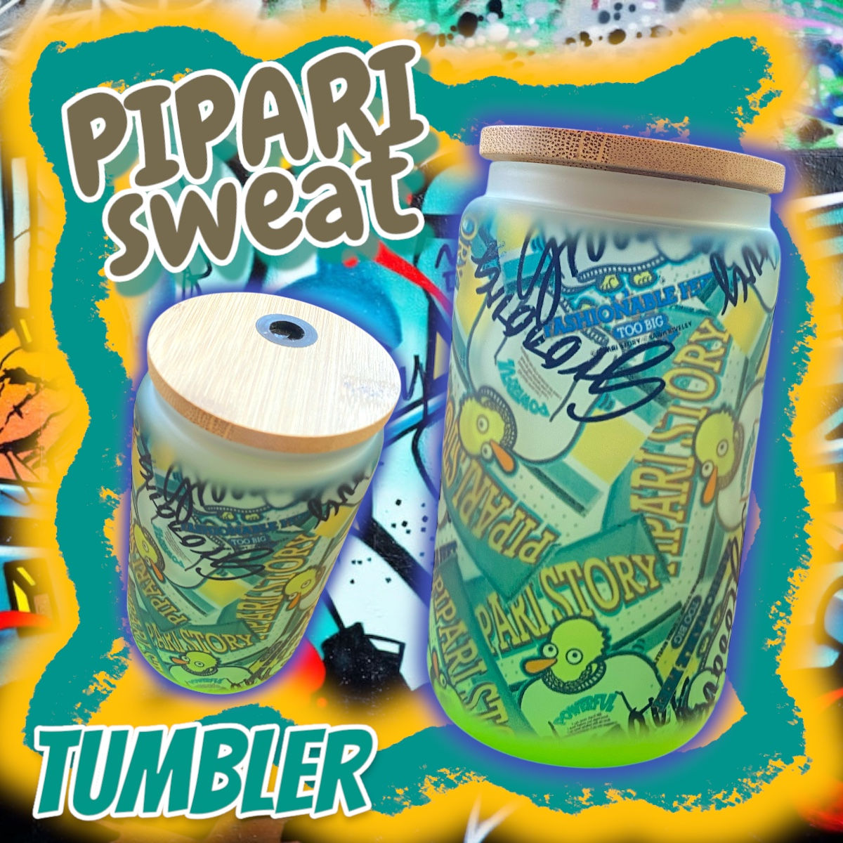 ☑︎スエットぴぱりミニ💚ガラスタンブラー💚