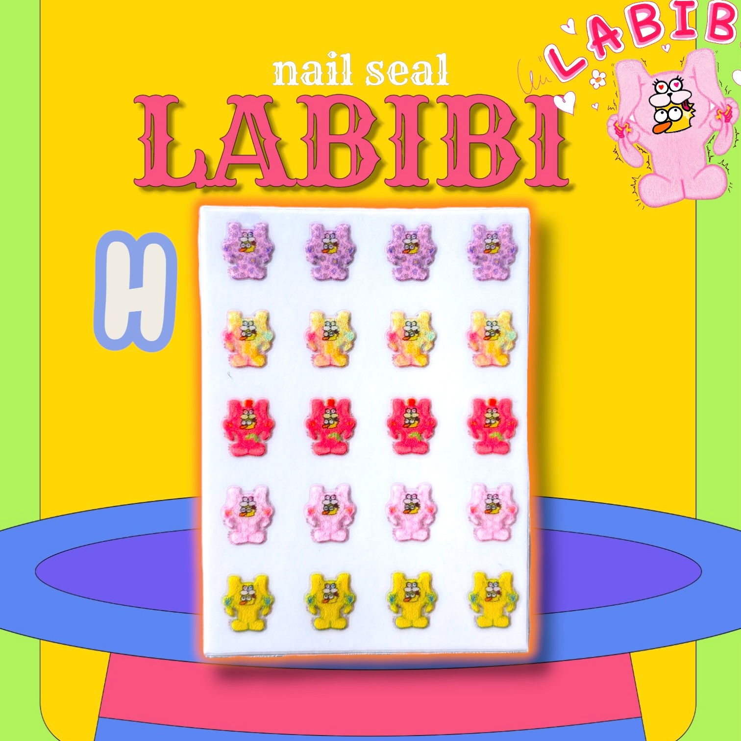 ☑︎ ラビビぴぱりネイルシール【H】