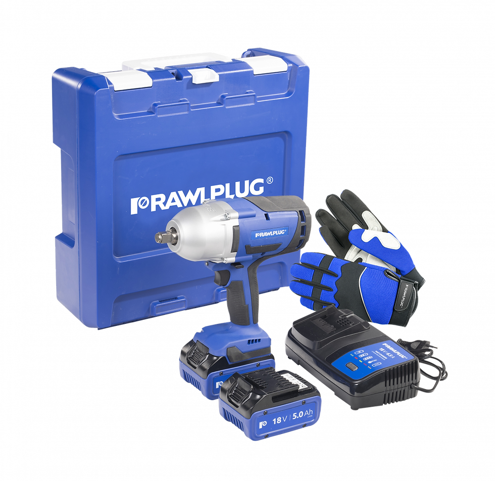 Rawlplug Impact Wrench R-PIW18-XL2 Cordless Rawl Wrench 18V 1000Nm Set