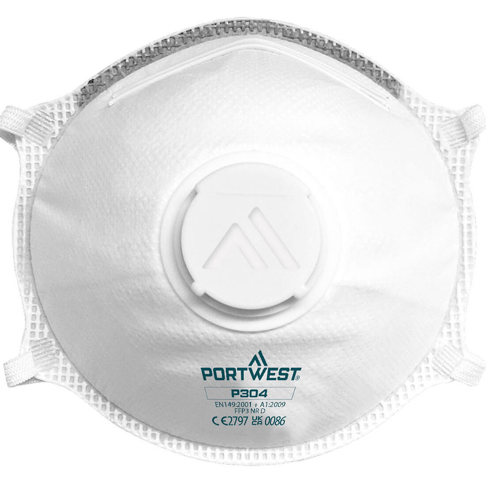 FFP3 Valved Dolomite Light Cup Respirator (Pk10) - P304