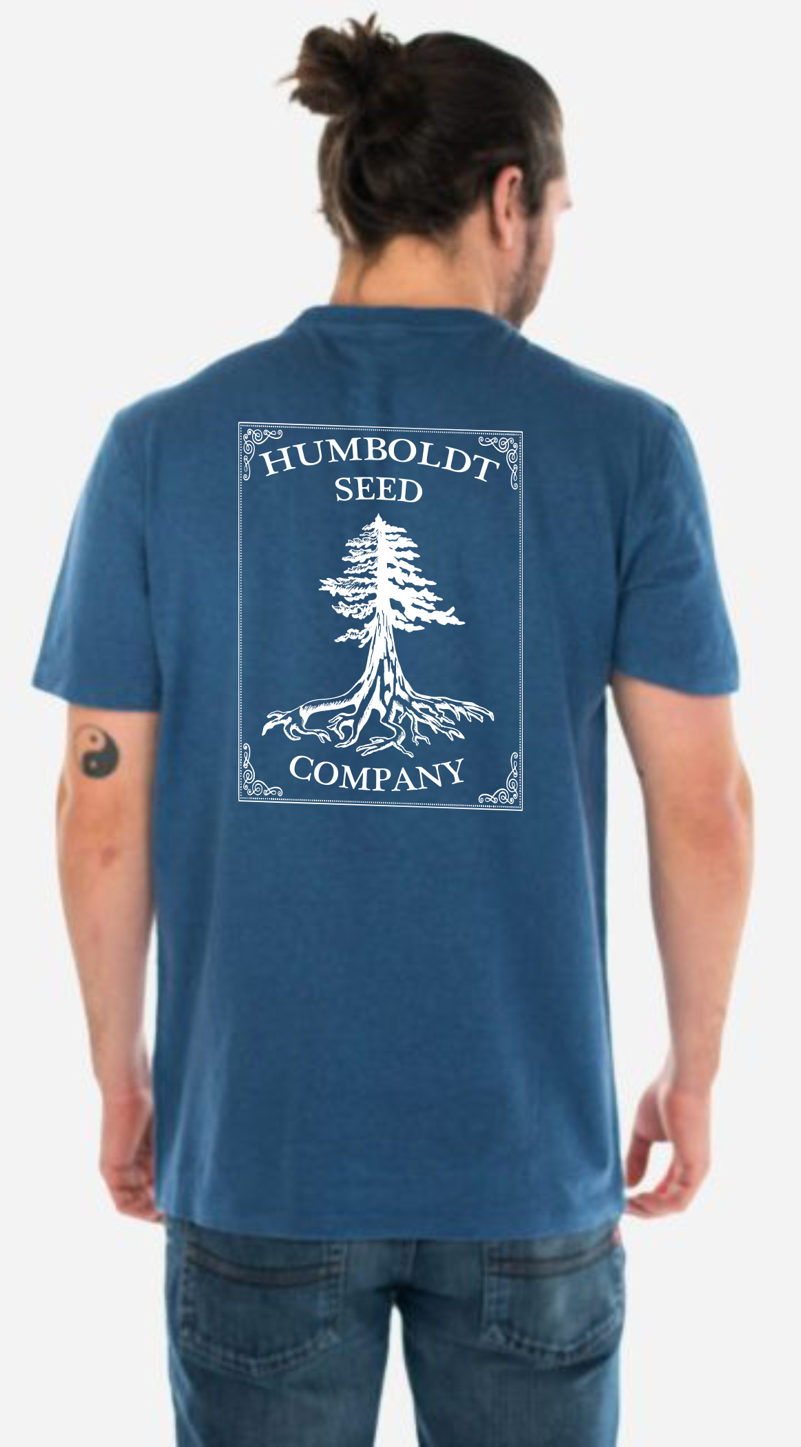 Hemp Humboldt Seed Tree Tee Earth Blue