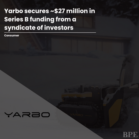 Yarbo secures ~$27 million in Series B funding from a syndicate of investors