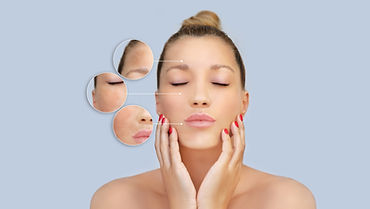 Dark spots, freckles,hyperpigmentation(melasma or chloasma),concept - skin lightening, ski