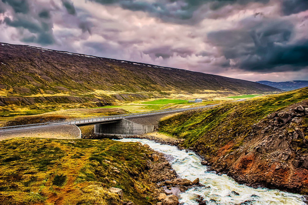 Icelandic Bridge over Troubled Waters