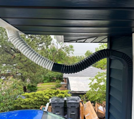 Gutter drain replacement before repair