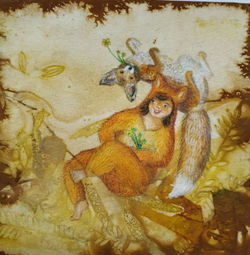 ציור על הדפס בוטאני