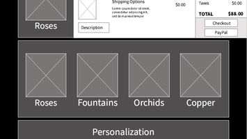 Digital Wireframe of Tenacity Art's Check Out Page