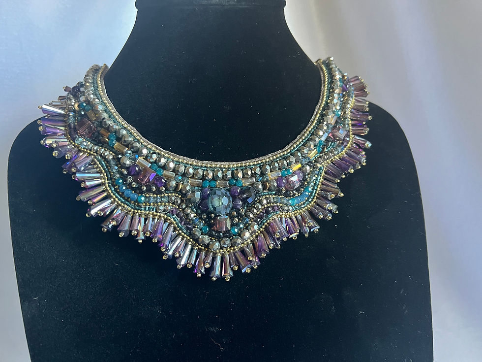 India Handmade Beaded Necklace and Earrings