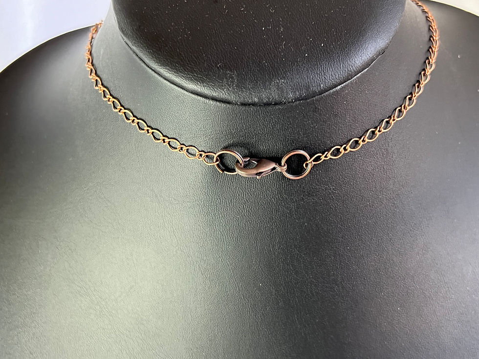 Thumbnail: Unakite Jasper Copper Wire Wrapped Pendant with Copper Chain