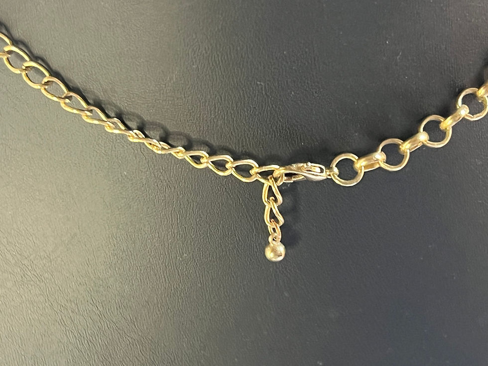 Thumbnail: Vintage Iridescent Orange Statement Necklace