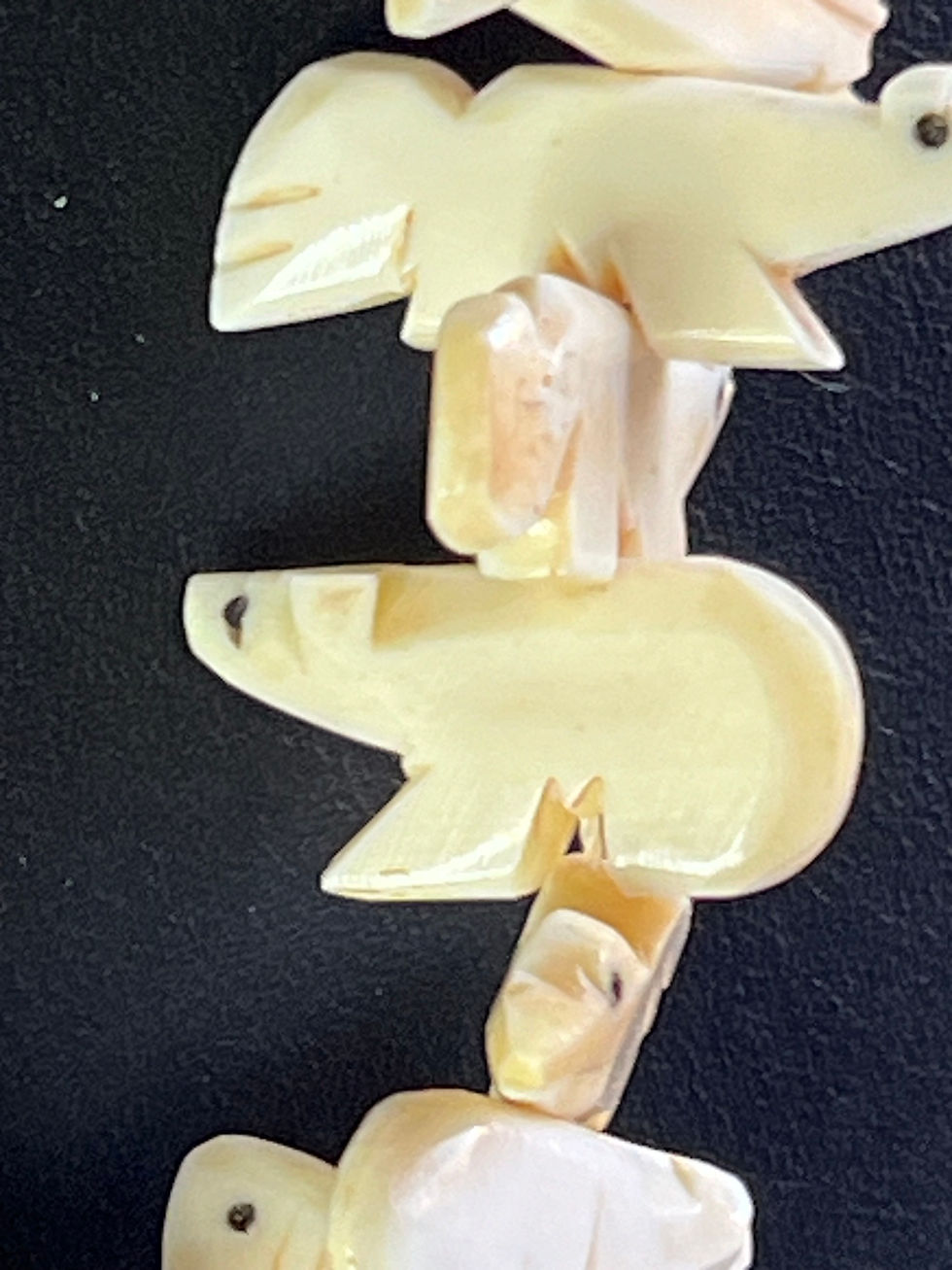 Thumbnail: Zuni Handmade Fetish Necklace with Bear and many other Animals