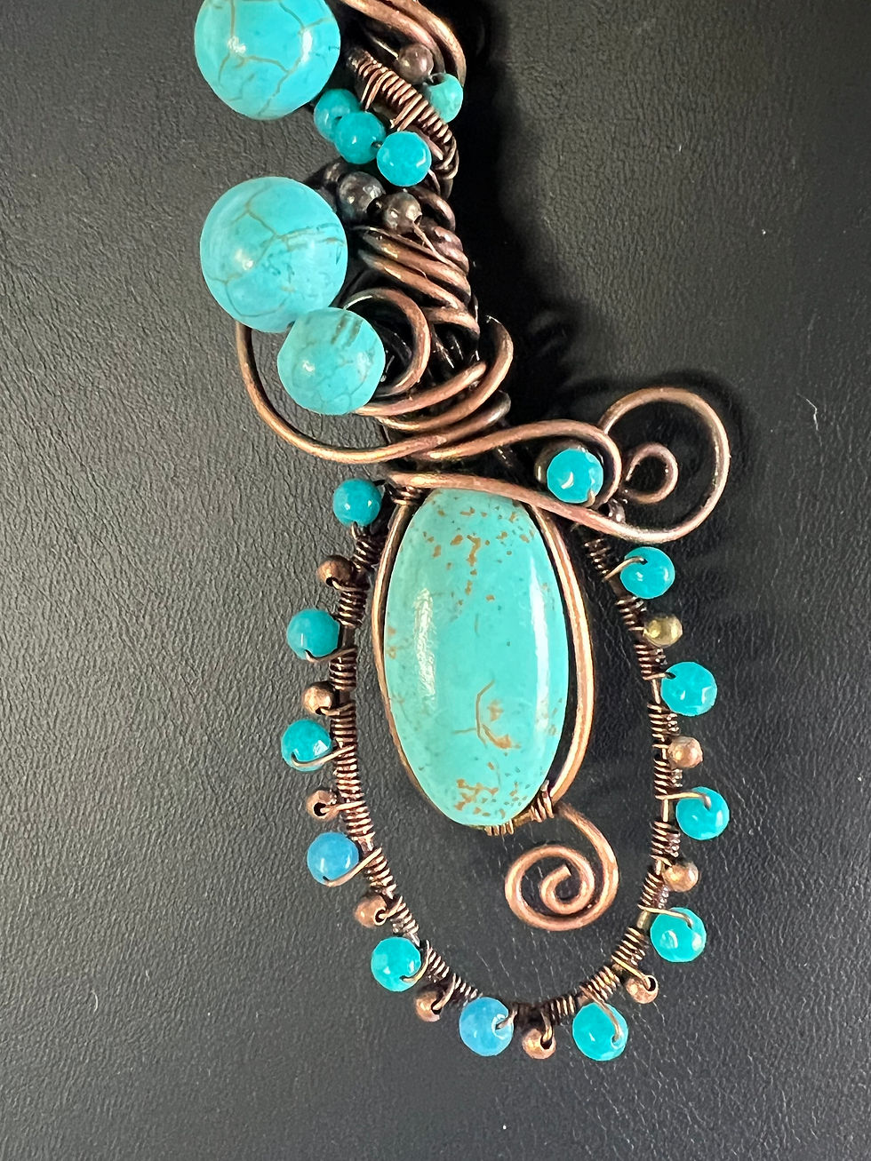Turquoise and Copper Artisan Choker/Necklace