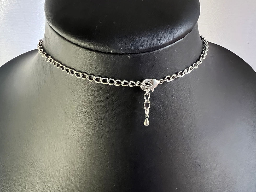 Thumbnail: Tulip Shaped Silver Tone and Rhinestone Necklace and Earrings