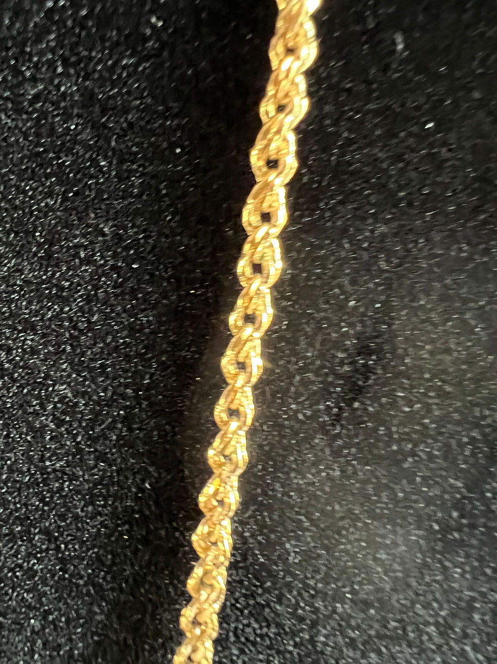 Thumbnail: Gold Wire Wrapped Artists Glass Pendant / 26" Gold Plated Chain