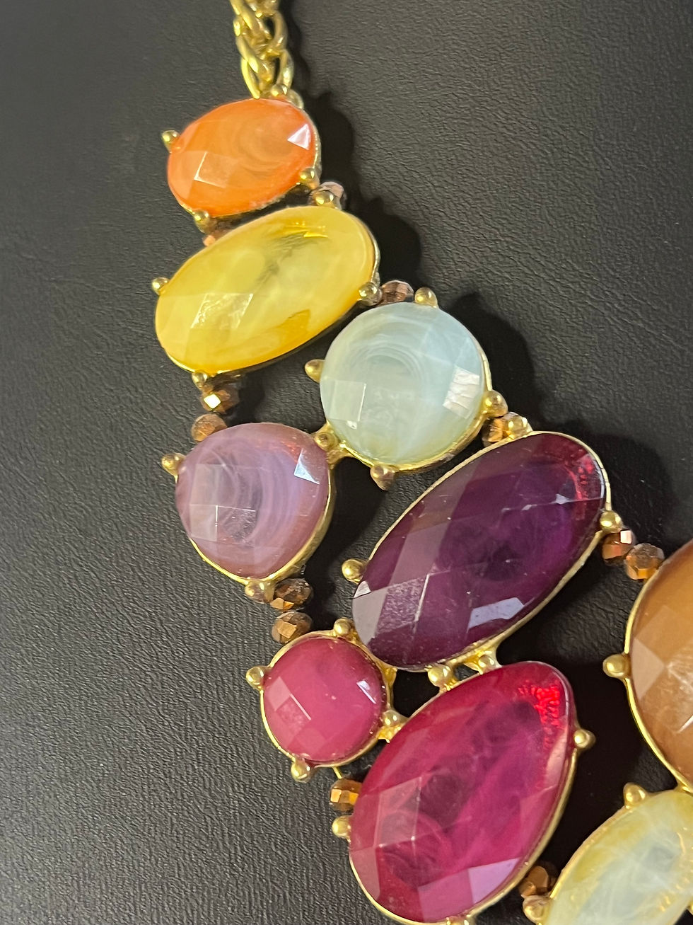 Thumbnail: Alfani Chunky Multi Rhinestone Necklace