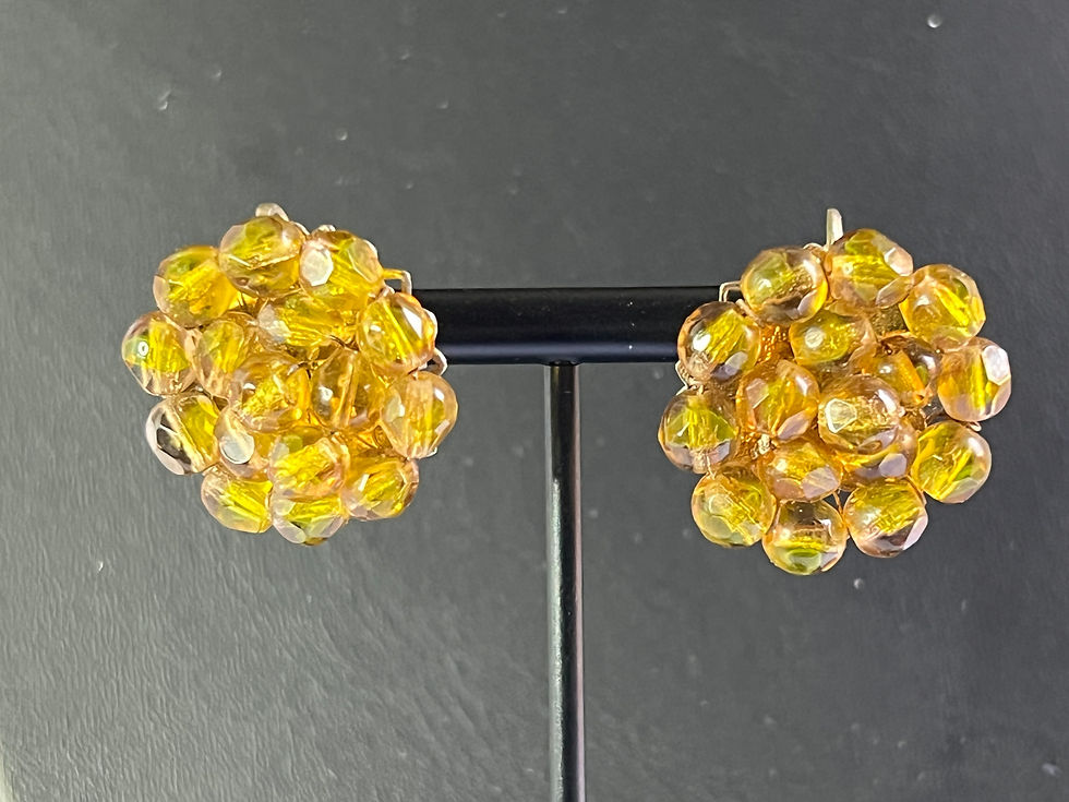 Thumbnail: Natural Yellow Citrine Multi Strand Necklace and Earrings Set