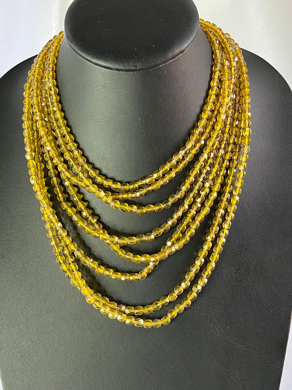Thumbnail: Natural Yellow Citrine Multi Strand Necklace and Earrings Set